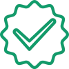 Ícono de un sello de verificación